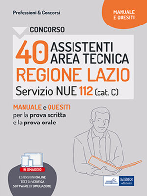 cover image of Concorso 40 Assistenti area tecnica Regione Lazio--Servizio NUE 112